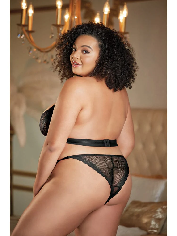 Allure Carrie Open Halter Lace Teddy - Image 6