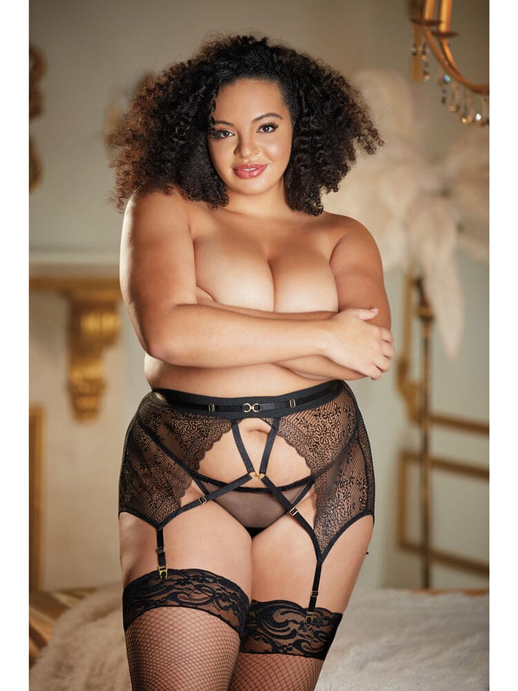 Charissa High Waisted Garter & G-String Set - Image 5