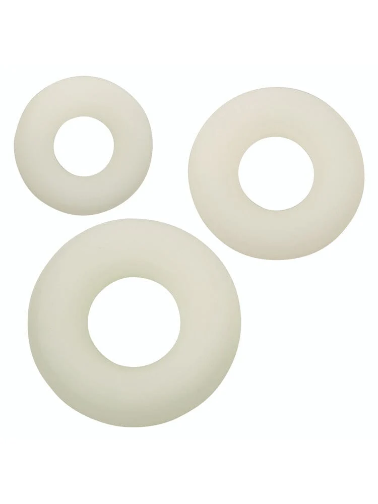 Alpha Glow-In-The-Dark Liquid Silicone 3 Erection Rings Set