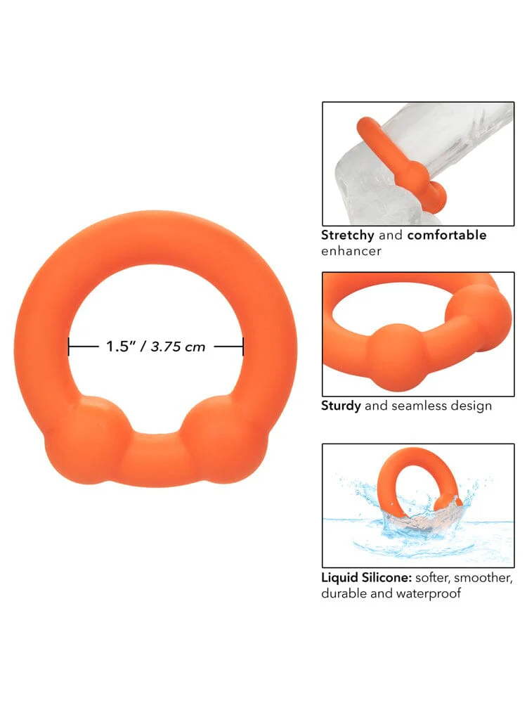 Alpha Liquid Silicone Dual Ball Cock Ring - Image 2