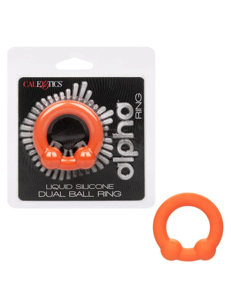 Alpha Liquid Silicone Dual Ball Cock Ring - Image 3