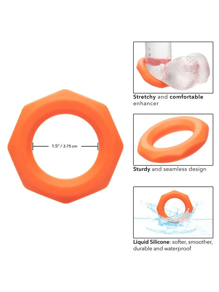 Alpha Liquid Silicone Sexagon Erection Ring - Image 2