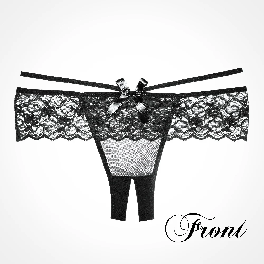 Adore Angel Crotchless Sheer Mesh Panty