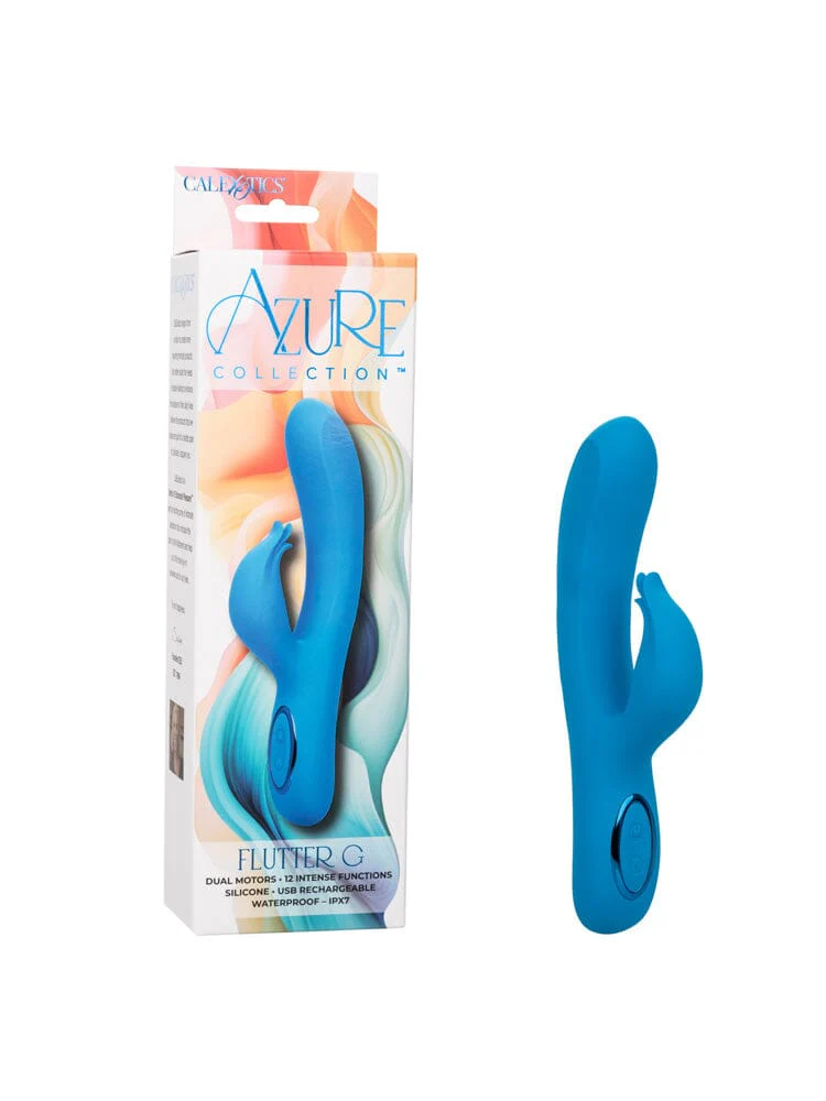Azure Collection: Flutter G Silicone Rabbit Vibrator - Image 2