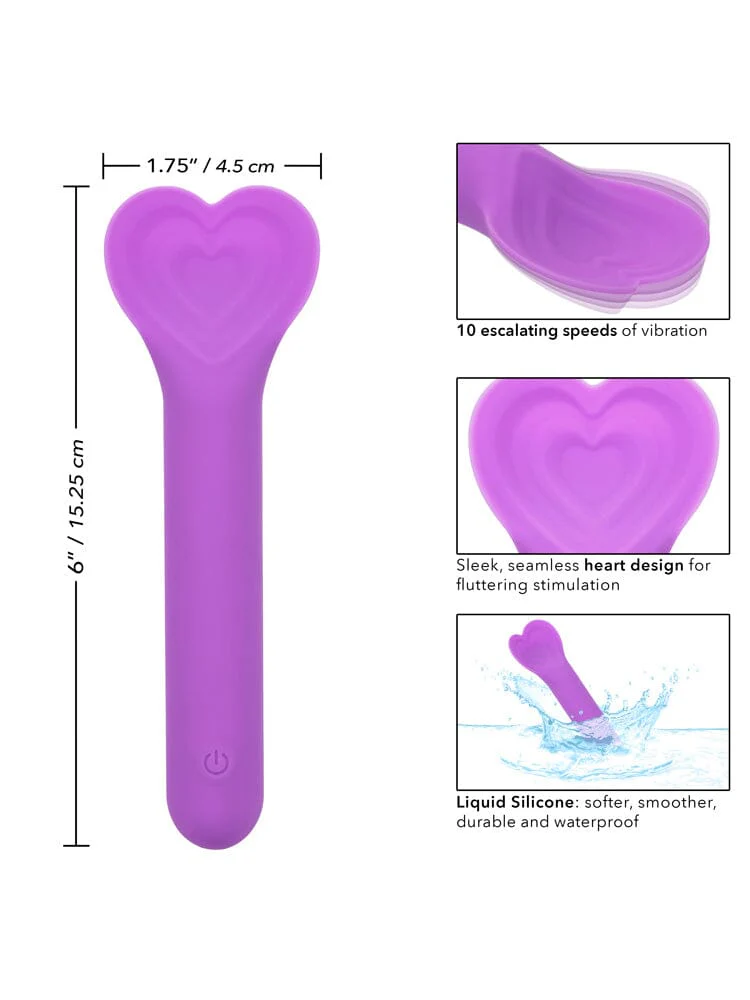 Bliss Liquid Silicone Lover Heart Vibrator - Image 2