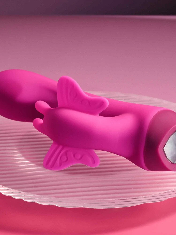 Butterfly Love Rechargeable Pink G-Spot Rabbit Vibrator - Image 2