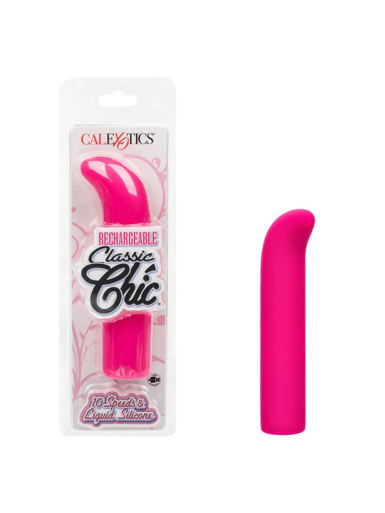 Classic Chic Silicone Rechargeable Pink Mini G Vibrator - Image 2