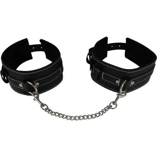 Edge Bondage Leather Ankle Restraint Cuffs