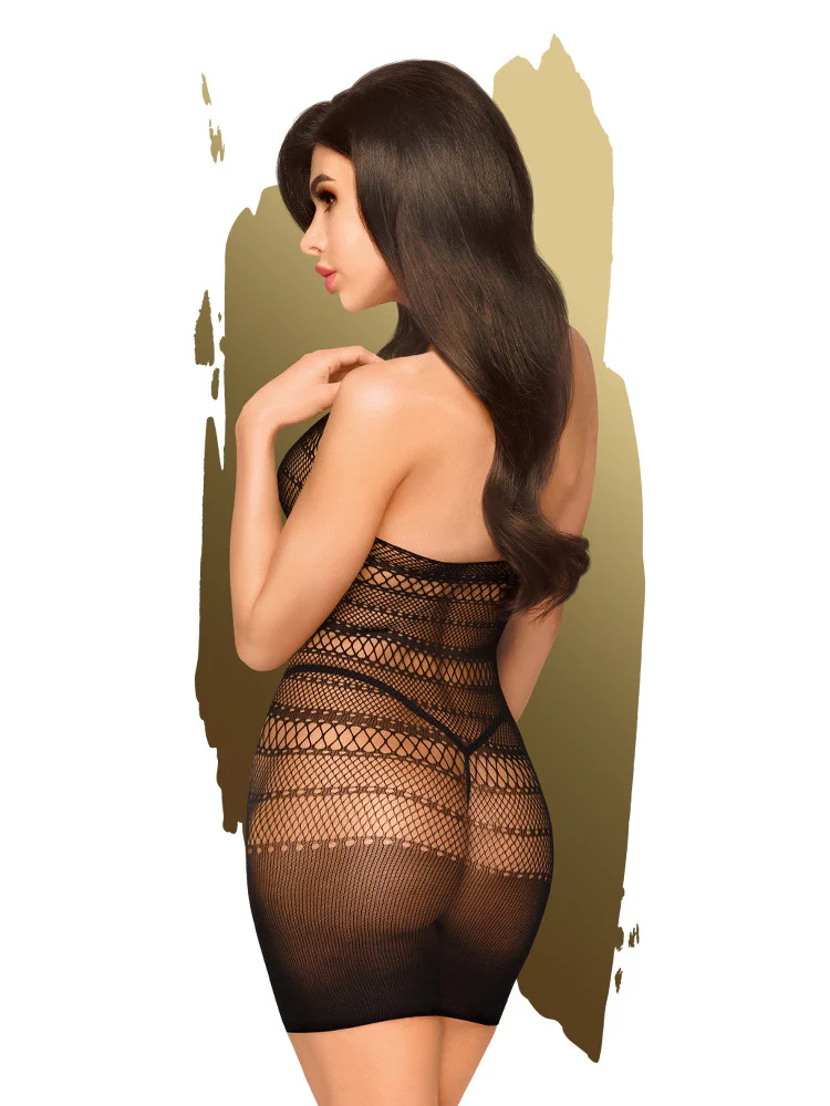Epic Night Fishnet High-Neck Mini Dress - Image 2