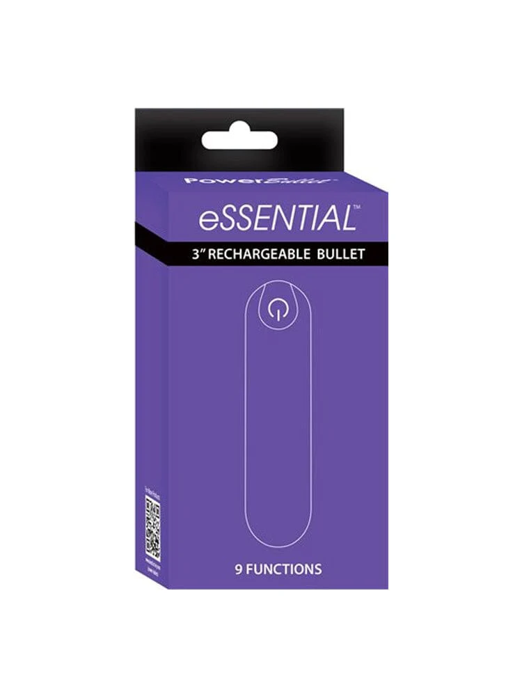 Essential 9 Function 3 inch Rechargeable Power Bullet - Purple - Image 2