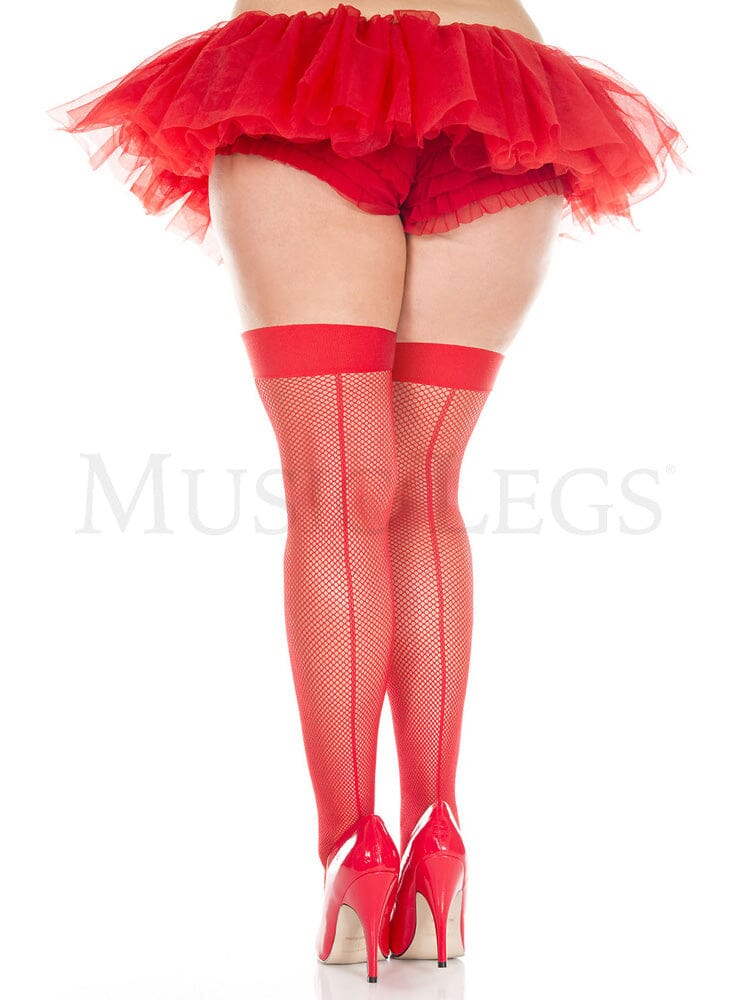 Fishnet Thigh High with Back Seam - Image 5