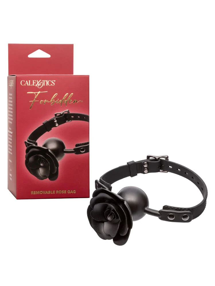 Forbidden Silicone Removable Rose Ball Gag - Image 3