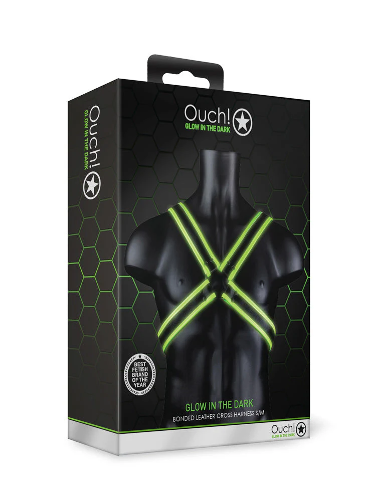 OUCH! Glow In The Dark Cross Body Harness - Image 2