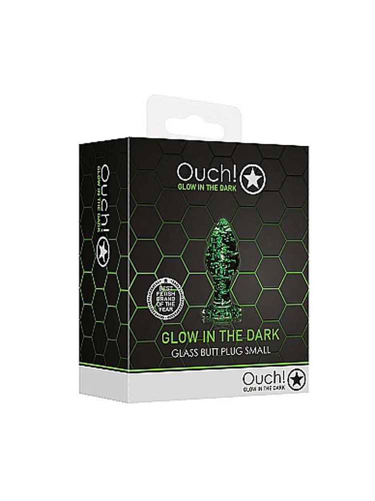 OUCH! Glow In The Dark Glass Butt Plug - Image 2