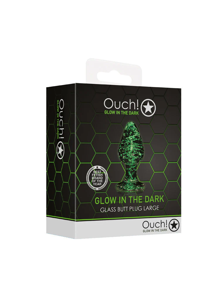 OUCH! Glow In The Dark Glass Butt Plug - Image 6
