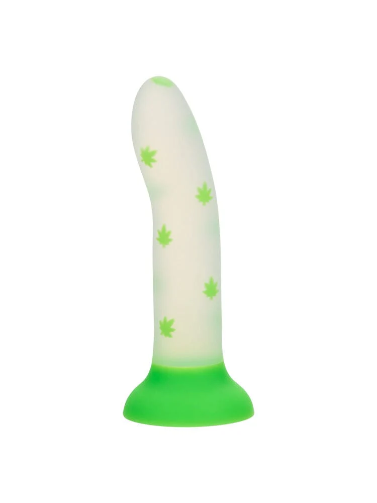 Glow Stick Silicone Glow-In-The-Dark G-spot Leaf Dong