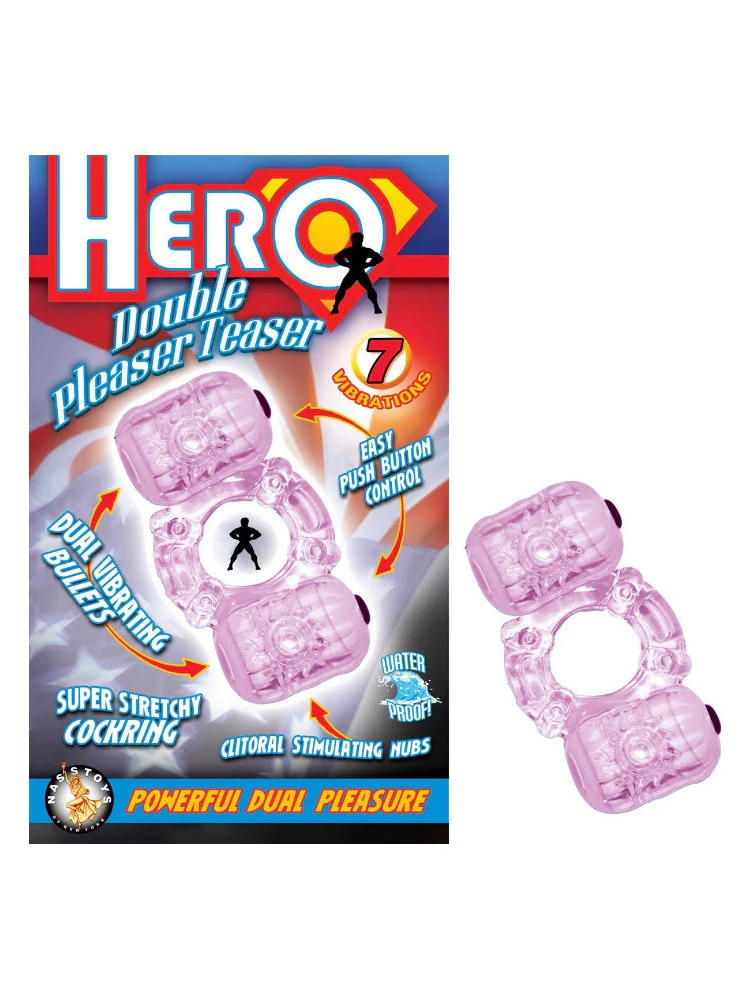 Hero Double Pleaser Teaser Cock Ring - Image 4