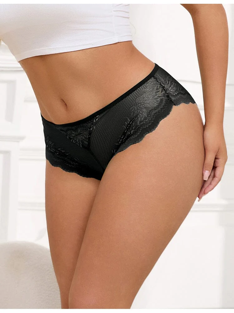 Hollow Out Panty With Metal Heart- Black 1X/2X - Image 2