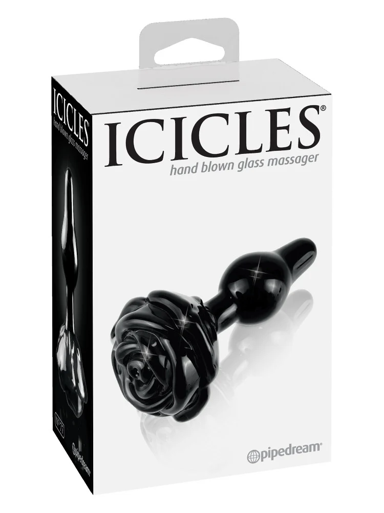 Icicles No. 77 Black Glass Butt Plug - Image 2