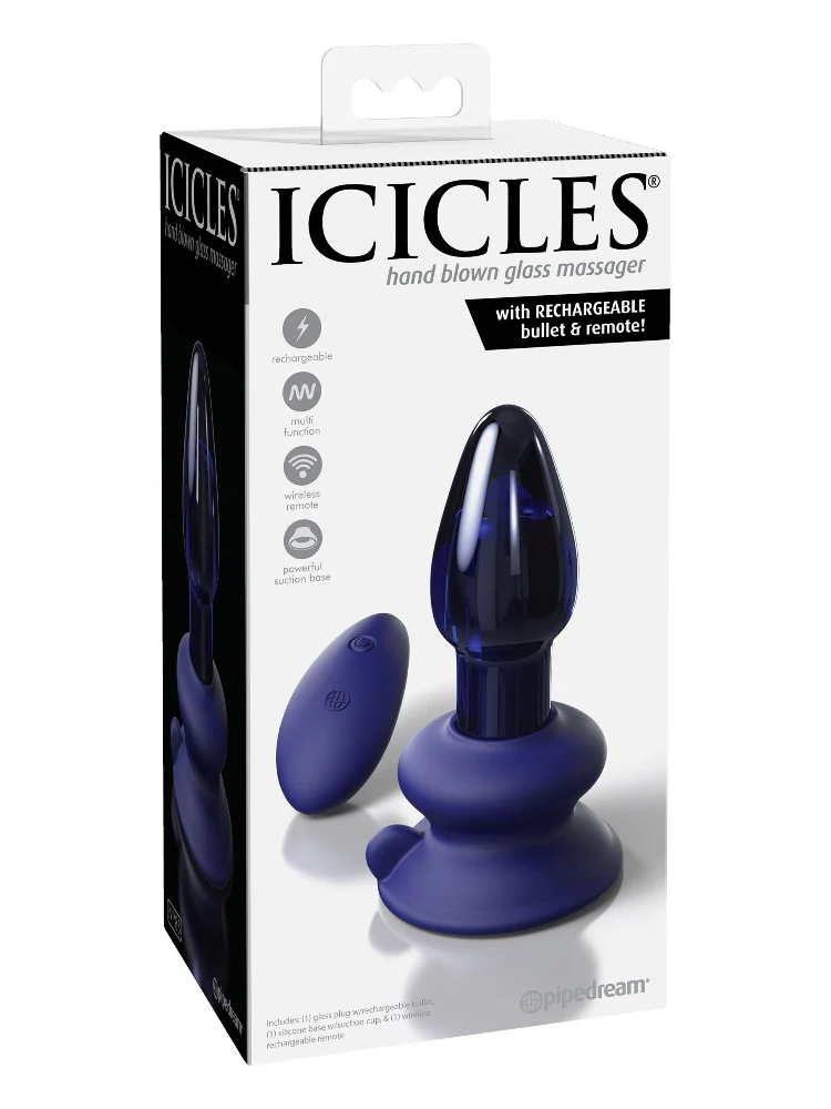 Icicles No. 85 Vibrating Glass Butt Plug - Image 2