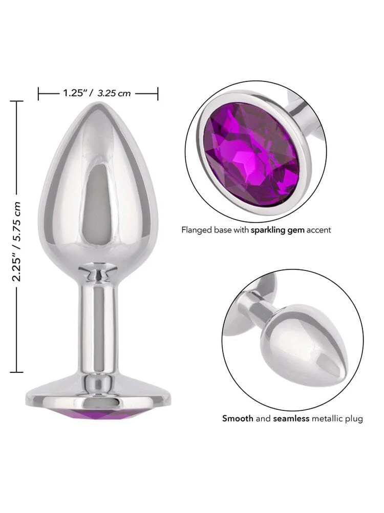Jewel Amethyst Gem Metallic Butt Plug - Image 2