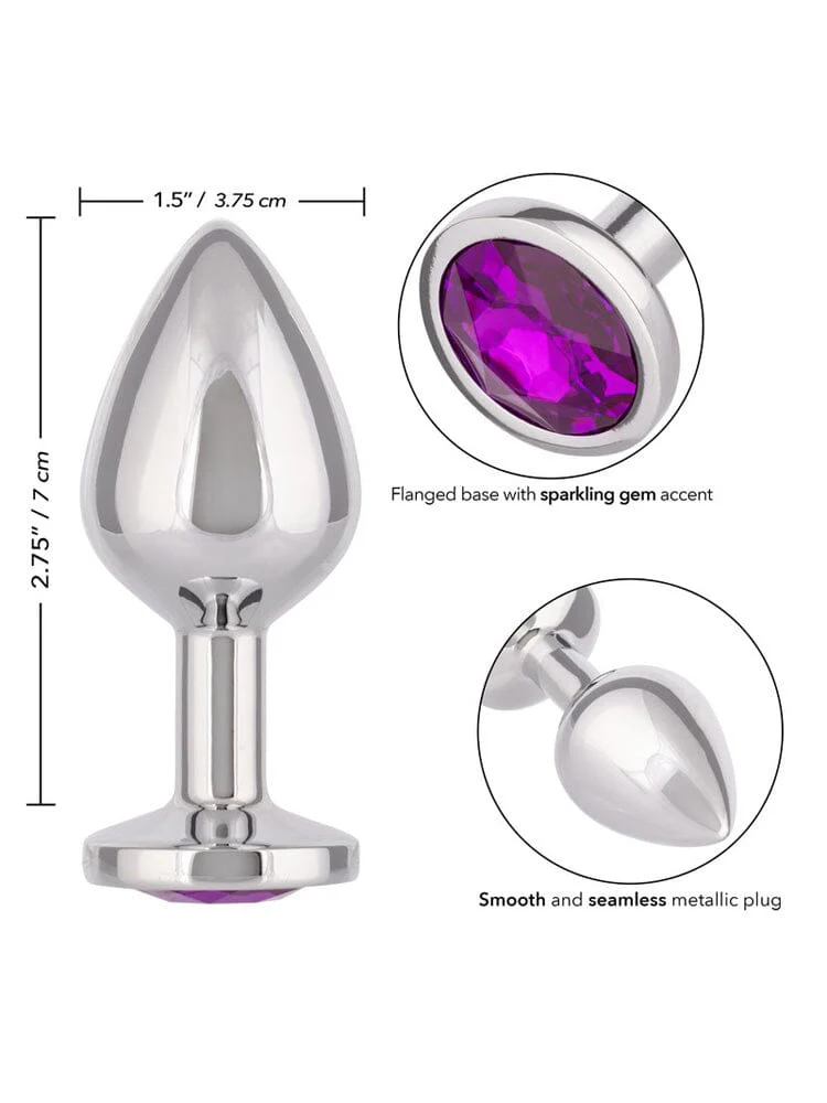 Jewel Amethyst Gem Metallic Butt Plug - Image 5