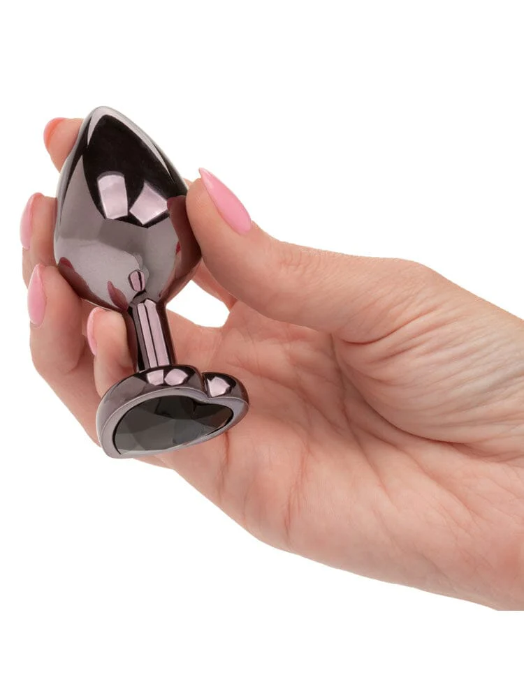 Jewel Large Black Diamond Heart Plug - Image 3