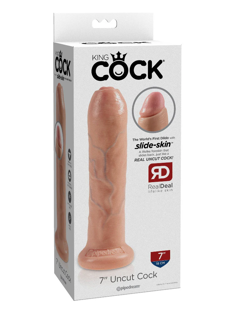 King Cock Uncut Realistic Dildo - Image 4