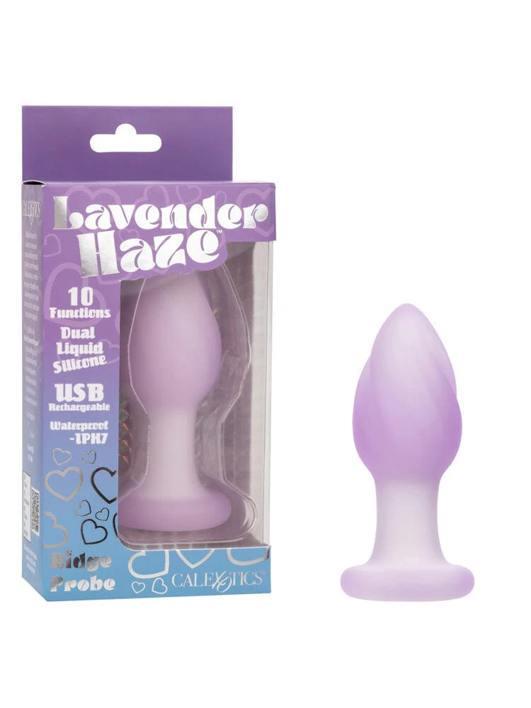 Lavender Haze Ridge Silicone Rechargeable Anal Probe - Image 2