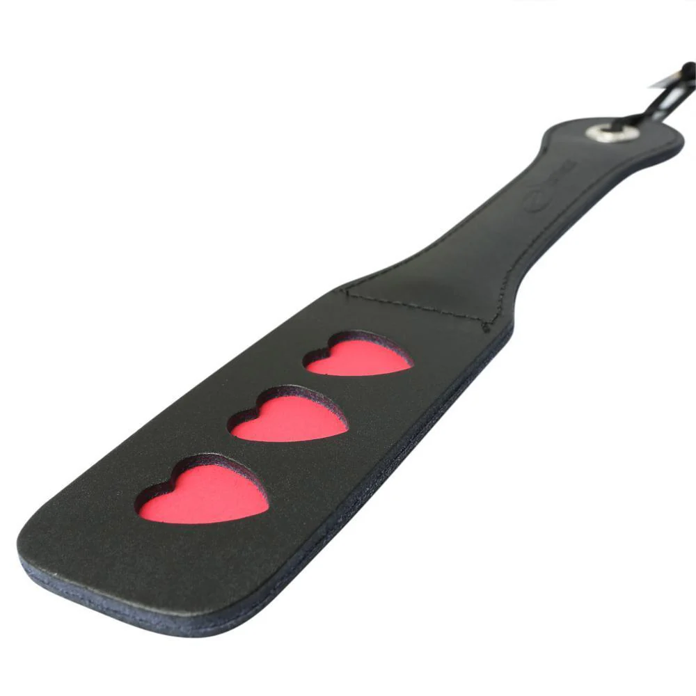 Leather Heart Impression Bondage Paddle - Image 3