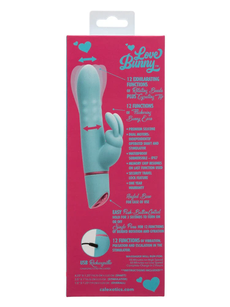 Love Bunny Waterproof Silicone Rotating Rabbit Vibrator - Image 3