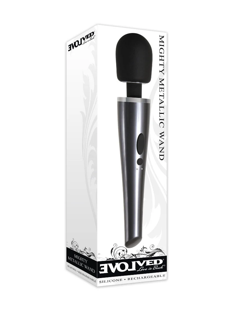 Mighty Metallic Rechargeable Wand Massager - Image 2