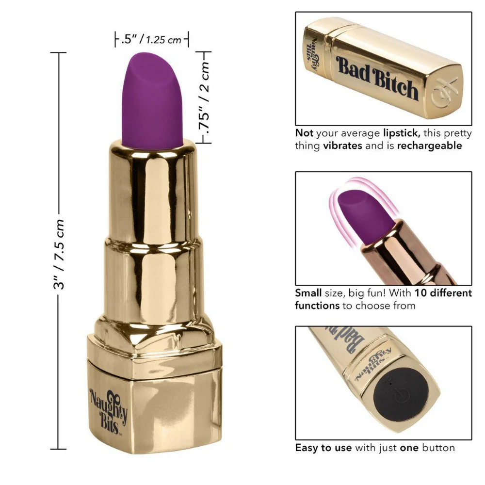 Naughty Bits Bad Bitch Lipstick Vibrator - Image 3