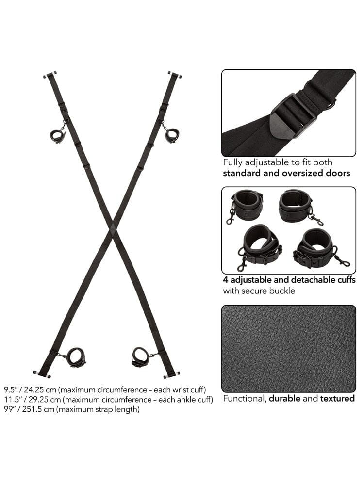 Nocturnal Bondage Collection Over The Door Cross Restraint - Image 3