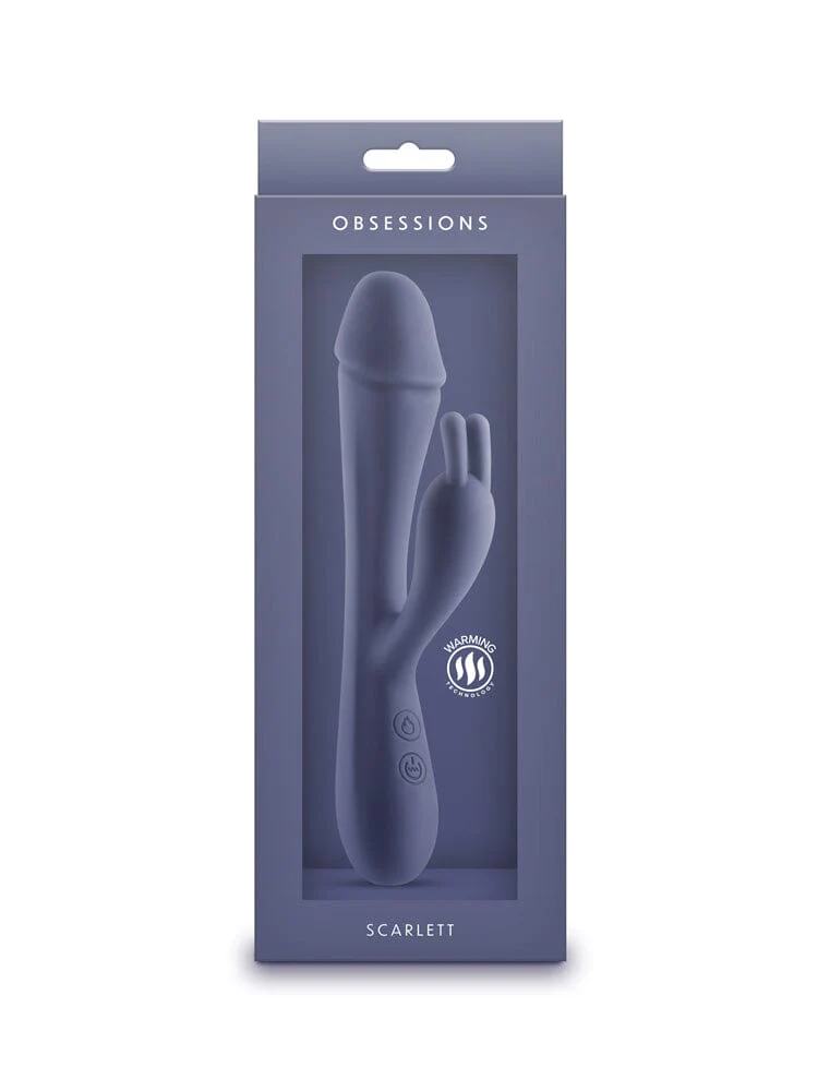 Obsessions Scarlett Blue Silicone Warming Rabbit Vibrator - Image 3