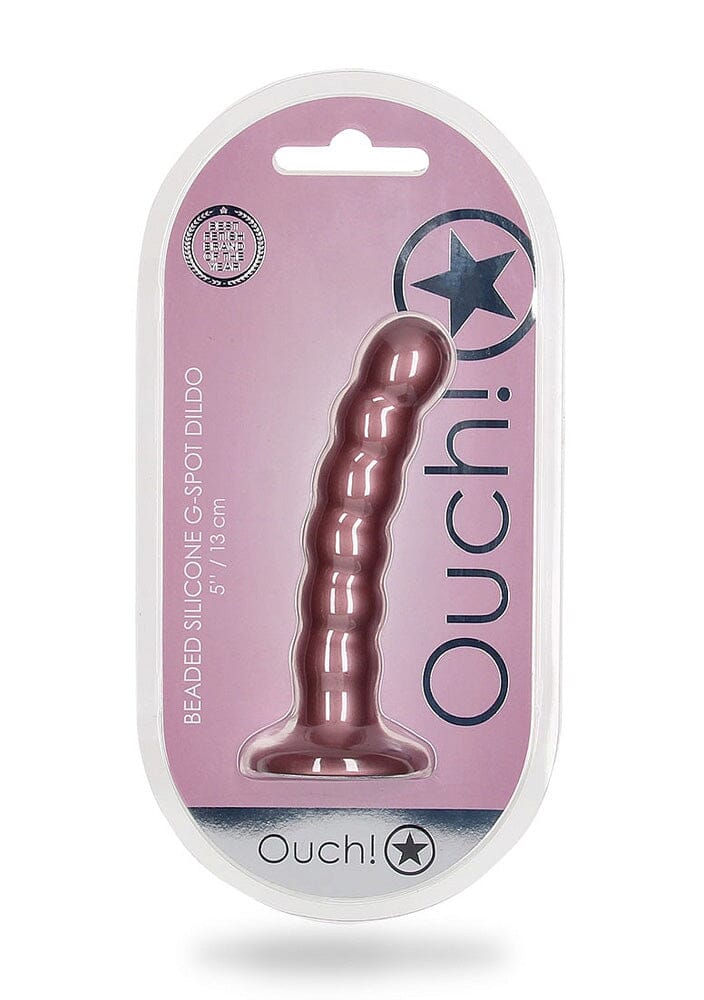OUCH! Beaded Silicone Waterproof G-Spot Dildo - Image 2