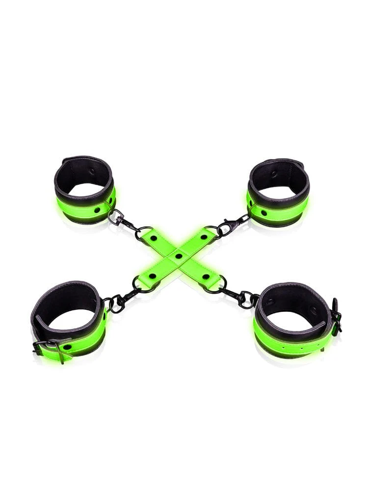 OUCH! Glow In The Dark Cuffs & Hogtie Set