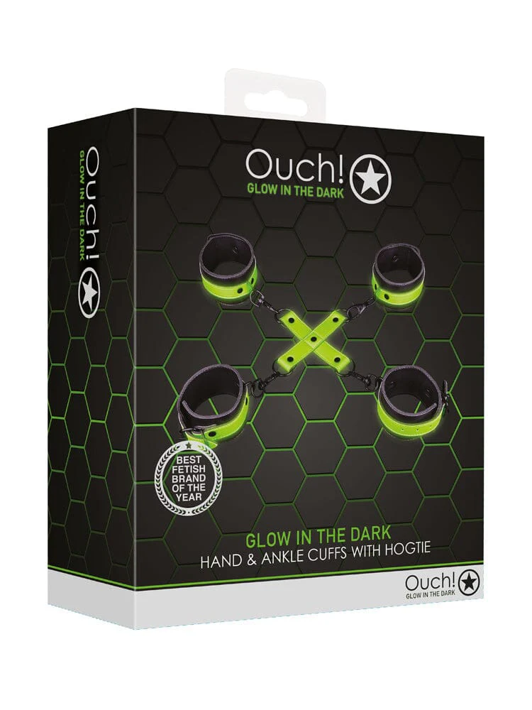 OUCH! Glow In The Dark Cuffs & Hogtie Set - Image 2