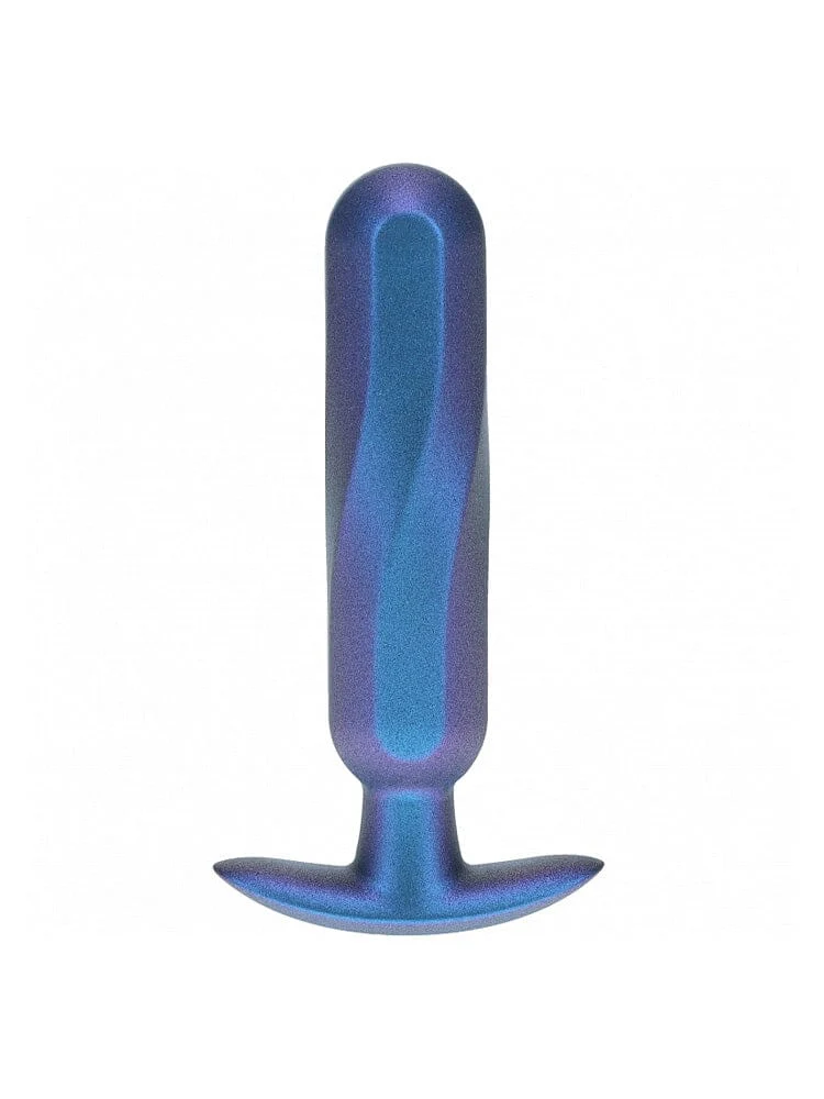 OUCH! Oblong Metallic Blue Silicone Anal Plug