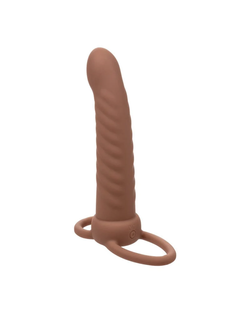 Performance Maxx Rechargeable Ribbed Dual Penetrator - Brown