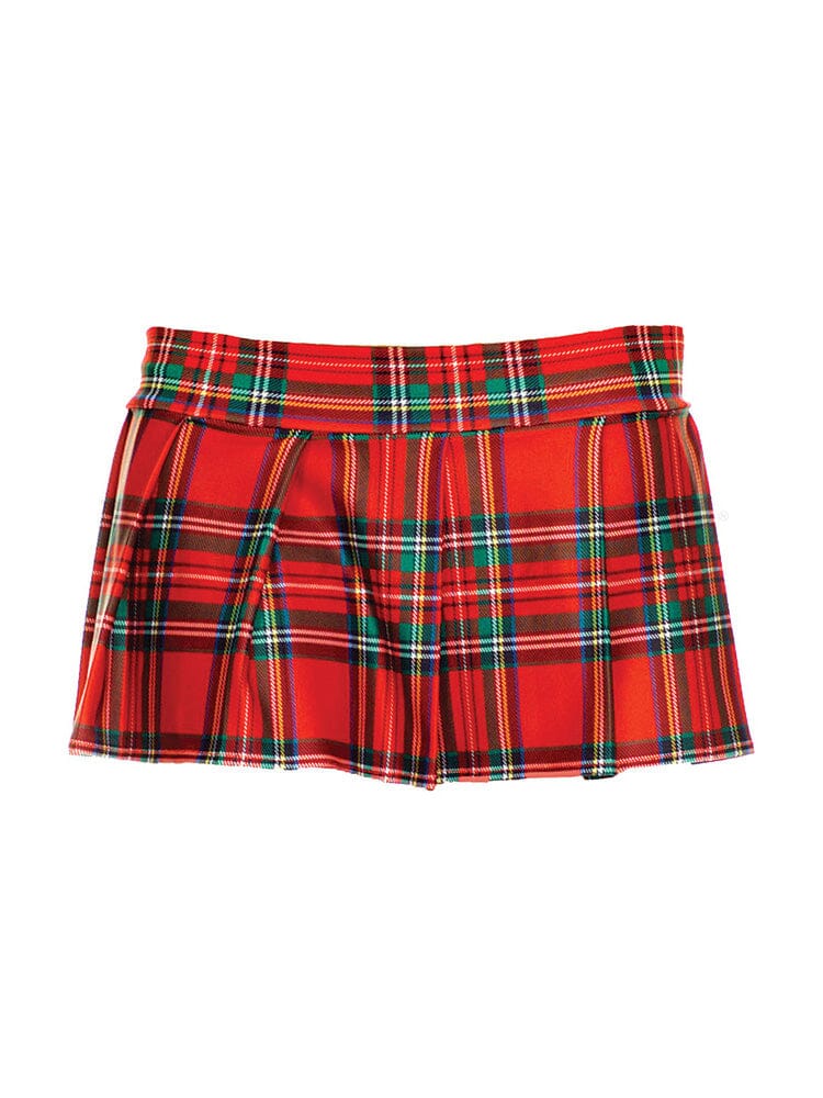 Plaid Pleated Skirt SM Red