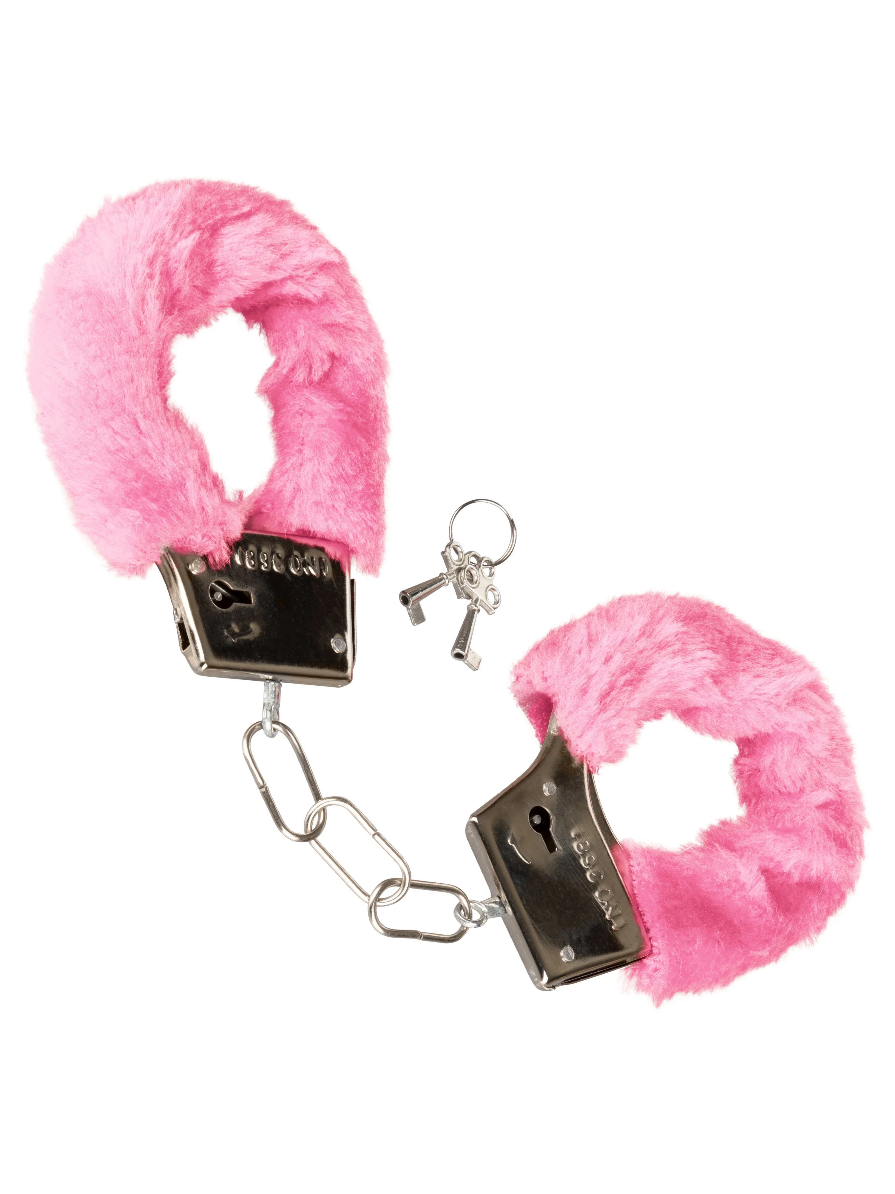 Playful Metal Faux Fur Covered Hand Cuffs