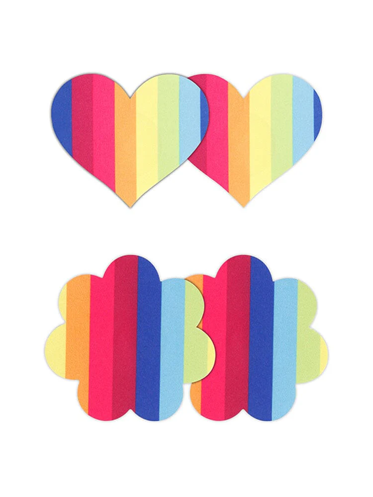 Pretty Pasties 2 Pair Pride Heart & Flower