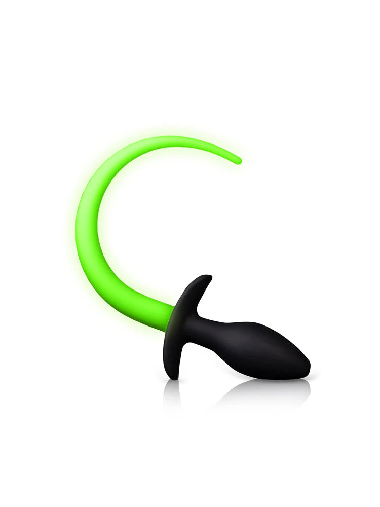 OUCH! Glow In The Dark Puppy Tail Anal Plug