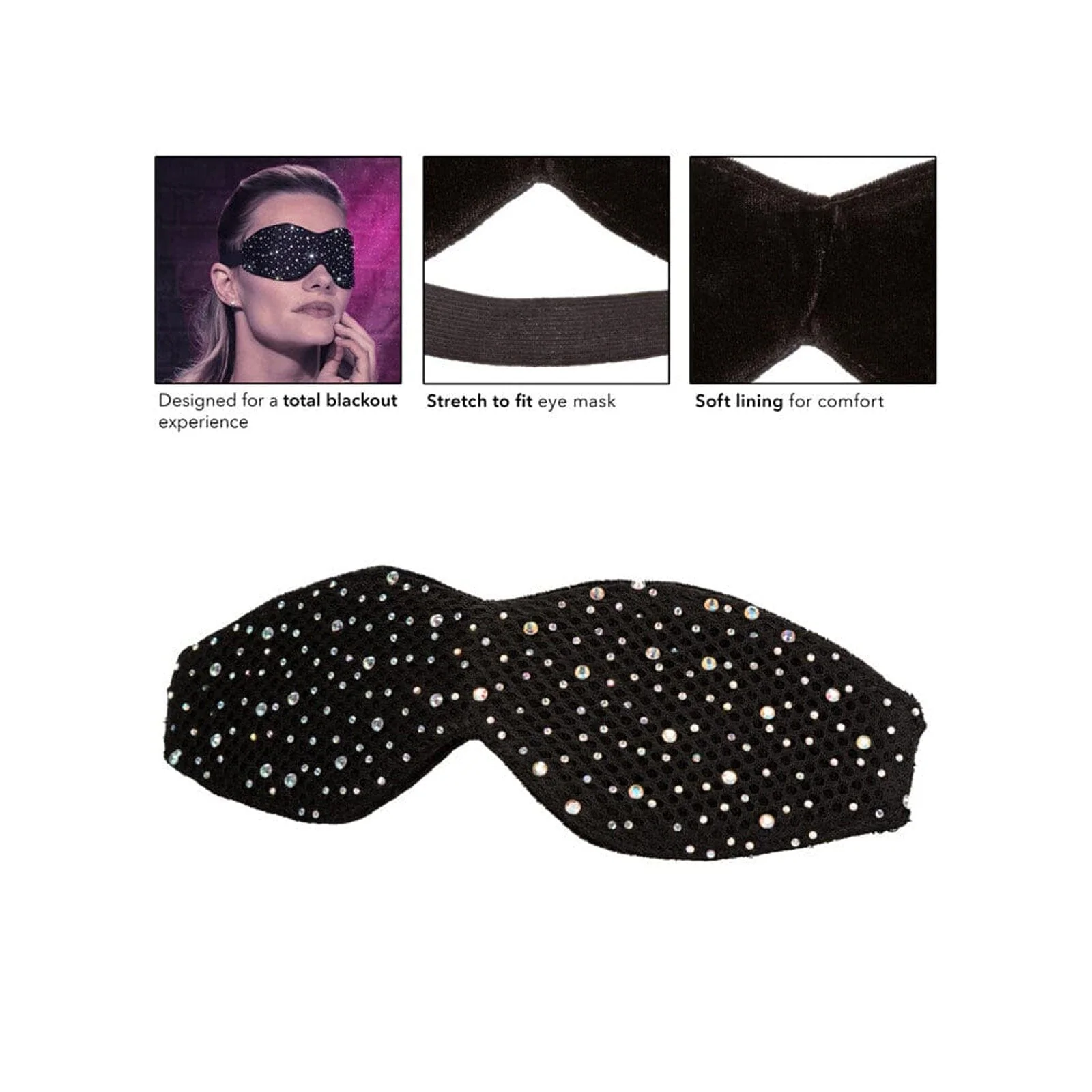 Radiance Bondage Black Out Eye Mask - Image 2