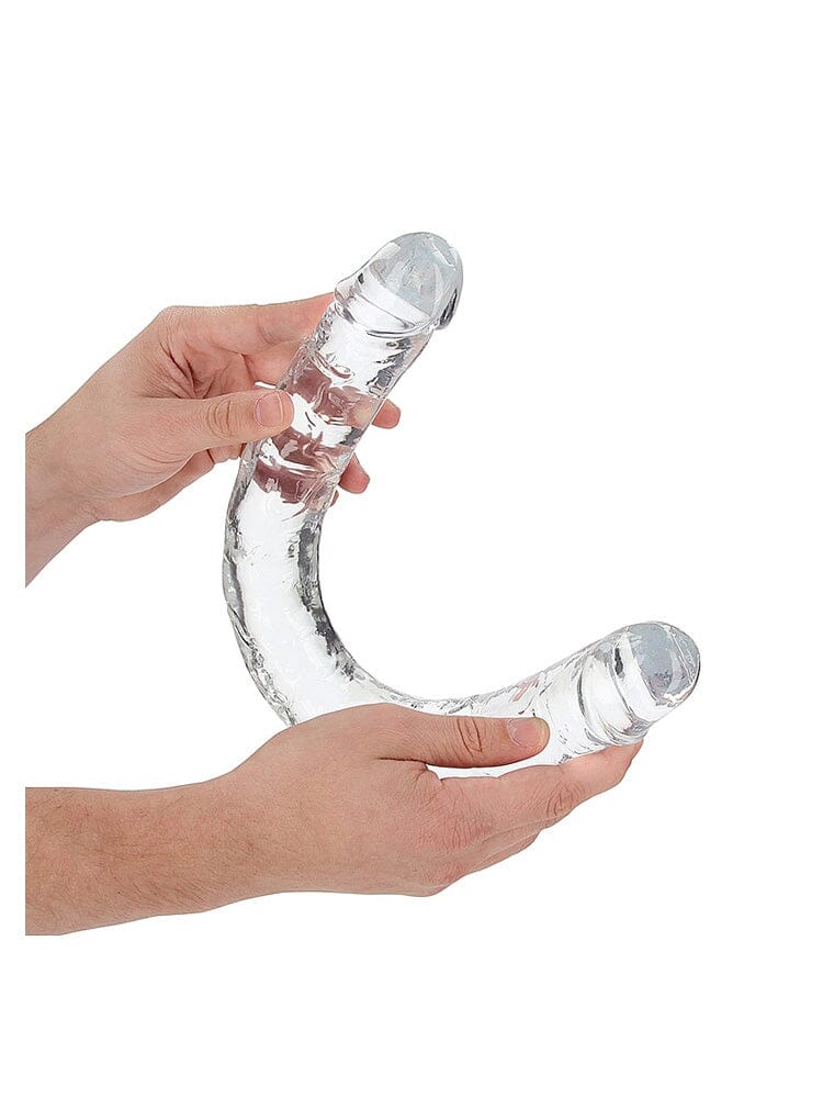 RealRock: Crystal Clear Translucent 18” Double Ended Dildo - Image 2