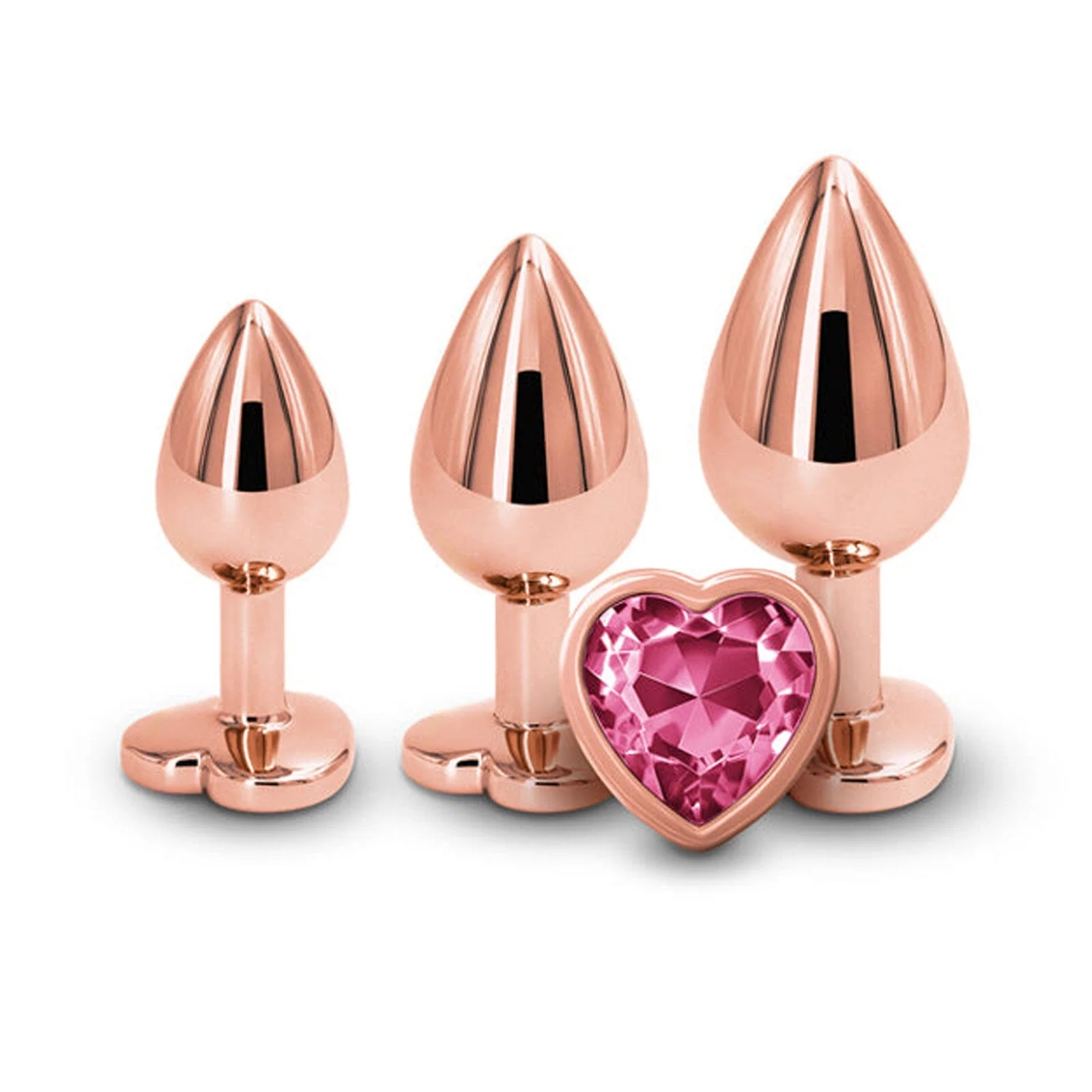 Rear Assets Rose Gold Anal Trainer Kit