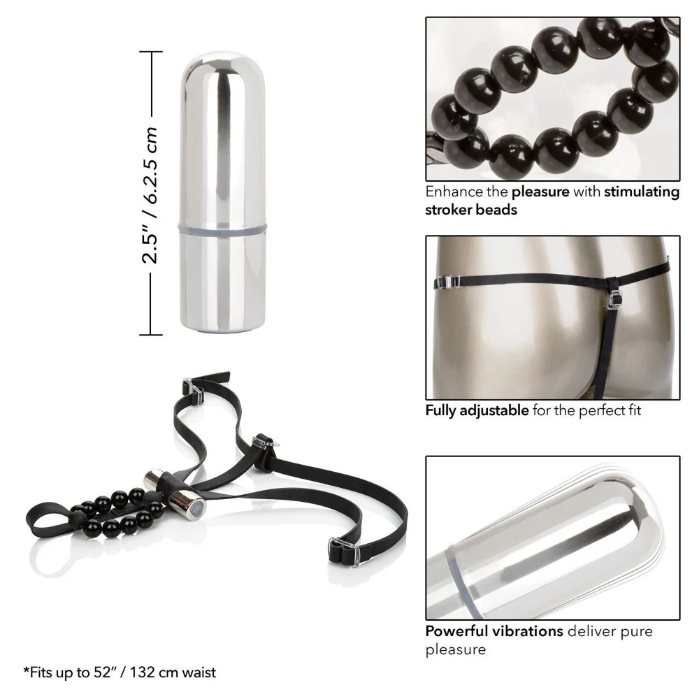 Silicone Lover’s Thong with Pleasure Beads - Image 2