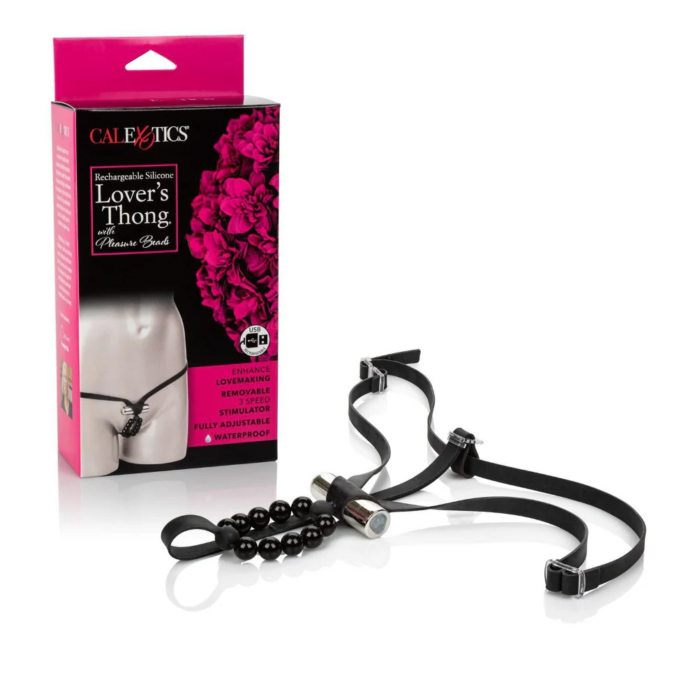 Silicone Lover’s Thong with Pleasure Beads - Image 3