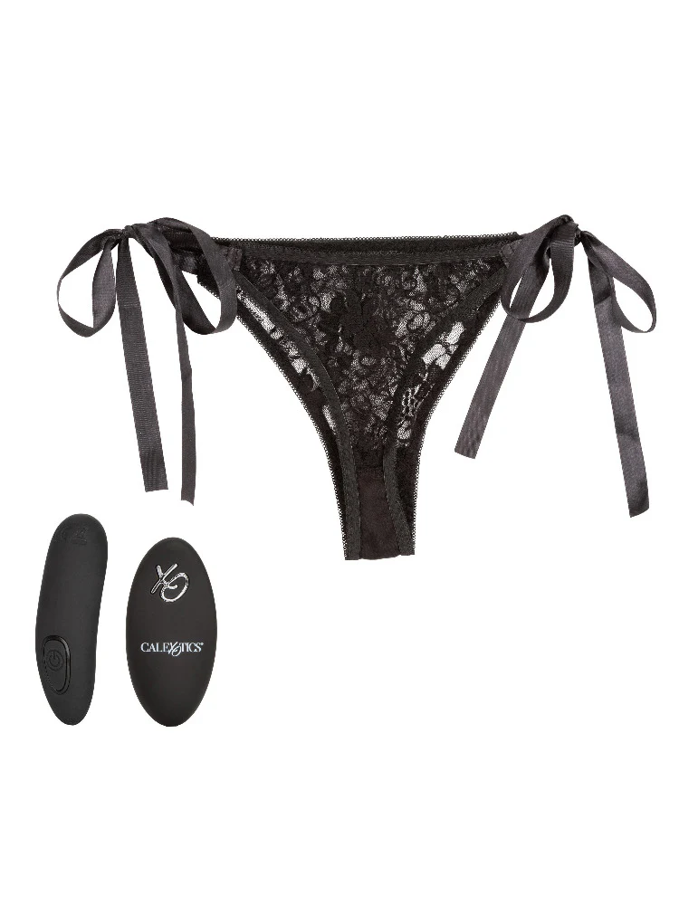 Remote Lace Thong Vibrating Panty Set